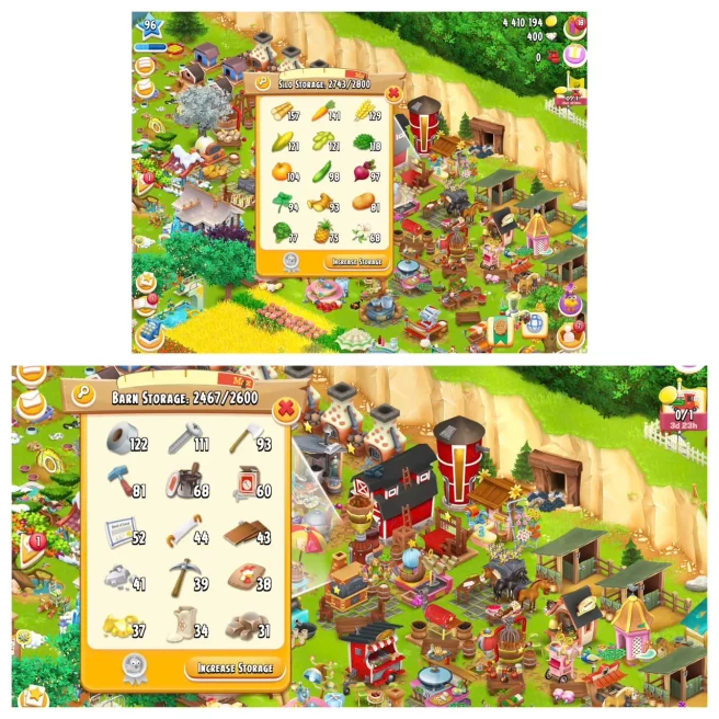 HD104 | Level 96 | Barn Storage 2600 | Silo Storage 2800 | Coins 4M+ | Diamonds 400 | Android & iOS -- Instant Delivery.