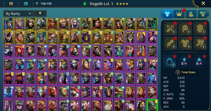 Starter acc with Marichka : 90k energy / 60 mln coins / Vlad, Cillian, Gurptuk, Arix, Ninja + 19 Login Legendaries / Madame Serris