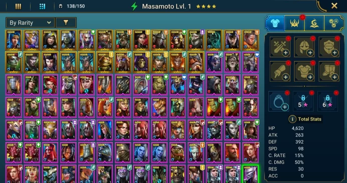 Starter acc with Krisk : 85k energy / 58 mln coins / Lady Kimi, Morrigaine, Arix, Ninja + 19 Login Legendaries / Fahrakin