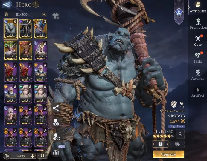 TOP START -  Krodor	Artemis	Leikan	Iovar	Kineza  \ 48000 Energy \ 24000 Gem \ 25 gold summ \ 2  ancient  \ 18 rare  \  Prime Pick !