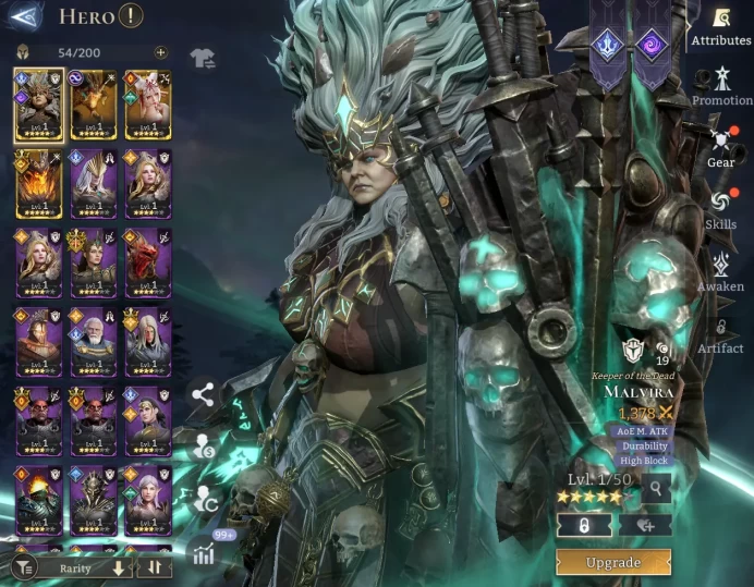 TOP START -  Malvira	Ajax	Yuri	Solcadens  \ 48000 Energy \ 24000 Gem \ 21 gold summ \ 5  ancient  \ 20 rare  \  Prime Pick !