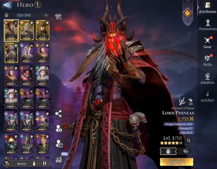 TOP START - Lord Phineas Constance Edith Ghan \ 55000 Energy \ 25000 Gem \ 32 gold summ \ 2 ancient \ 45 rare \ Prime Pick !