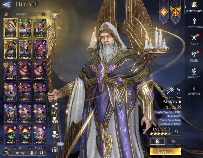 TOP START -  Alistair	Iovar	Apsan	Lucius	Vierna  \ 52000 Energy \ 25000 Gem \ 28 gold summ \ 4  ancient  \ 12 rare  \  Prime Pick !
