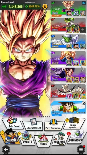 327M Total Power|LV 153|5 UL+ 19LL | SS 2 Gohan (Youth),Perfect Cell,SS Goku,Vegeta,Omega Shenron |Android|CheckSS(DBL1007)