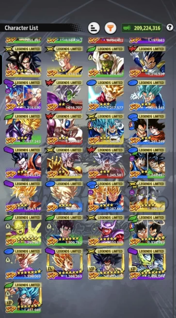 D952-IOS+Android-6 UL(SS Goku Full Red Star+Goku Uis Full Red Star+SS4 Goku)+41 Legends Limited+Vip Equipment+SS2 Gohan+Vegito+Super Janemba