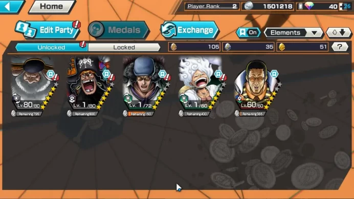 Global|5 EX|BP Kuzan,AMS [Borsalino],5Elder St.Saturn,G5 Monkey D.Luffy,TFE Marshal D.Teach.|Rank 2|LogBandai|(OPBR2023)