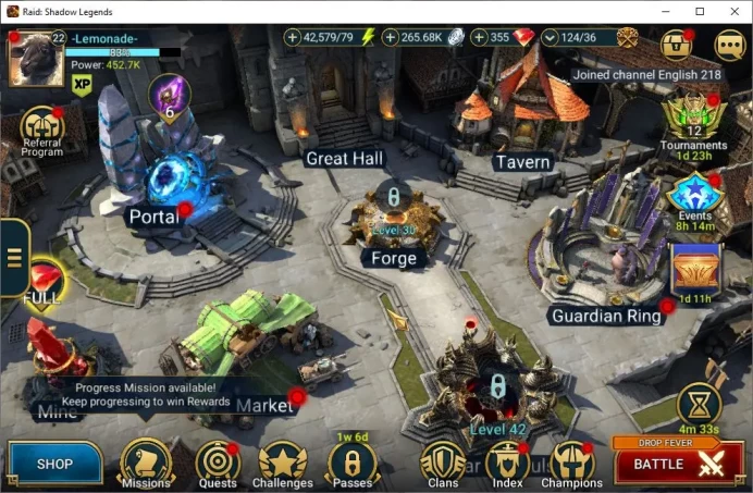 Lv22 452K Power|2 Mythical(Siegfrund,Androc)|15 Legendary (Xenomorph,Ezio,Alice,Wukong,Etc)|42K Energy|Plarium|(RSL1262)