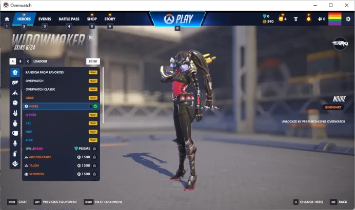 NOIRE / 2 Gold Weapons / Full Mail Access / see the picture / Please Read Description / ReedSh