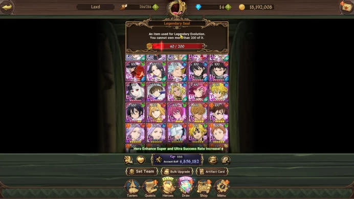 Asia|4,8M CC|3 LR+7 UR+Collab Fire Force|Cusack,Brunhild,Meresca3/6,Skuld,KDiane2/6,Sho4/6,Shinra3/6,Etc|Code Only|(SDS3730)