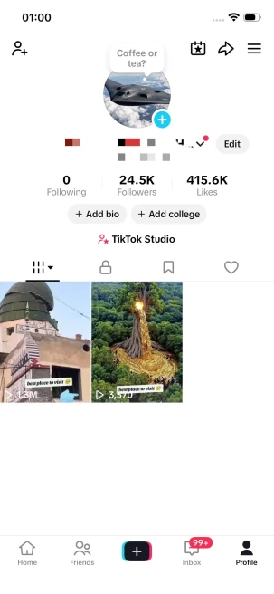 Instanly Delivery/ Monetized 24K Real Followers+400K Real Likes Account/ Creator Rewards Program Activated/ Live Stream/ Full Access