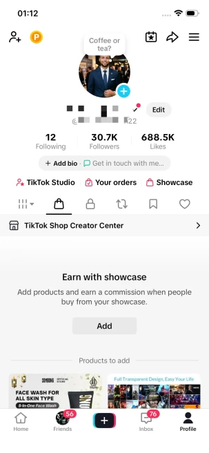 Instanly Delivery/ 30K Real Followers+680K Real Likes/ Tiktok Shop For Creator/ Live Stream/ Full Access