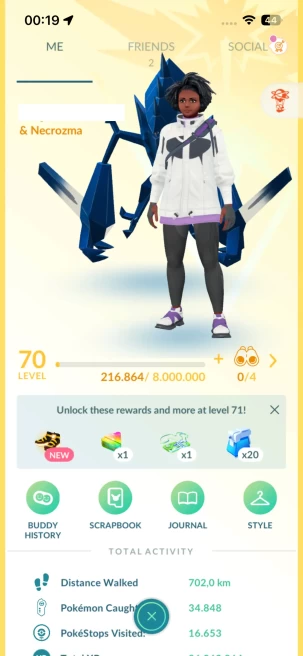 Level 70, 133 Shiny, 106 Legendary, 13 IV 100, 5 Shiny Legendary, 30 Shadow Legendary