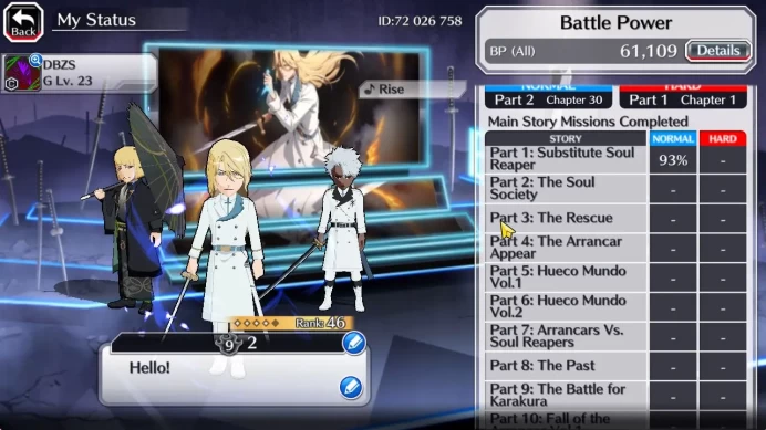 [GLOBAL]6K Orb+Fresh All Story|TYBW26 Jugram,TYBW25[Toshiro,Ichigo],Japnese Parasol Shinji,Renewd Ichigo,Etc|Klab ID(BBS2398)