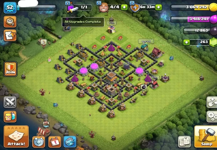 FULL MAX TH 7 BASE WITH GOOD STANDING - FREE NAME