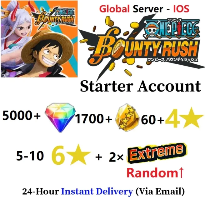 [Global - IOS] 2 EX Character(Random) + 5000+ Rainbow Diamonds + 1700+ Gold Fragments + 5-15 6 Star Characters