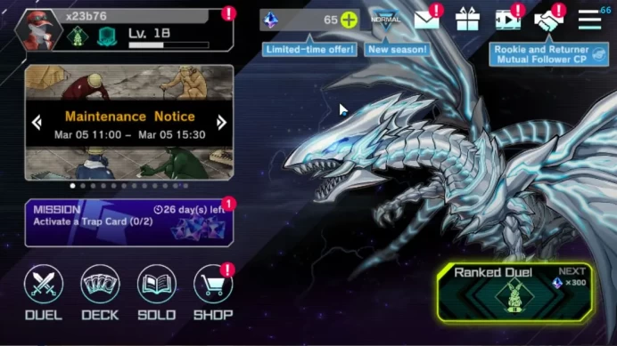 Lv 18 | 20 Deck |VS K9,DragonMaid,Yummy,Maliss,Dracotail,Etc|Ranked Available|Konami|CE ON|Check SS(YMD940)Lv 18 | 20 Deck |VS K9,DragonMaid,Yum