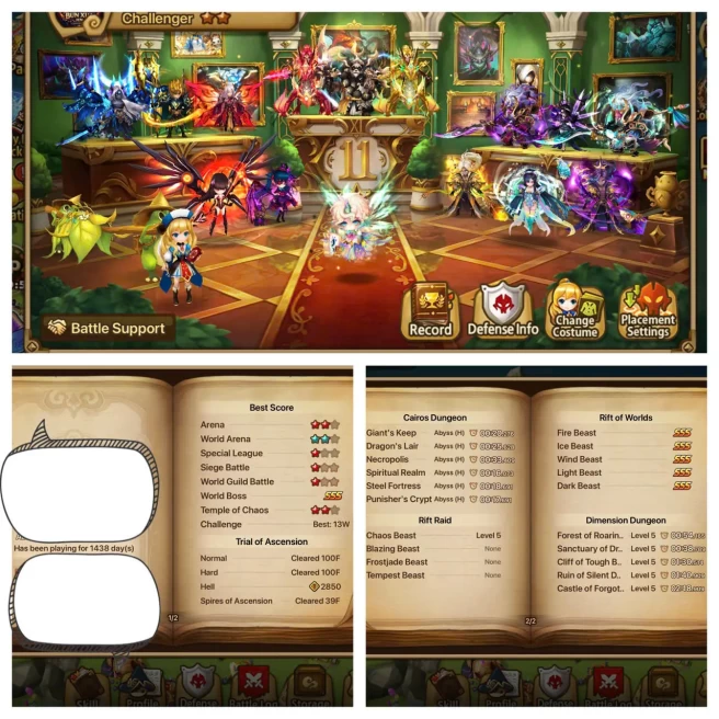 ASIA7DL | 389 6* Monster | 1900 Crytal | 130 NAT5 | 7DL ( Best Runes )