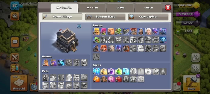 100% MAX TH 9 - FREE NAME - GAUNTLET KING - LOTS OF MAGIC ITEMS - 4985 RAID MEDALS - EQUIPMENT EPIC - HERO SKIN GEMS