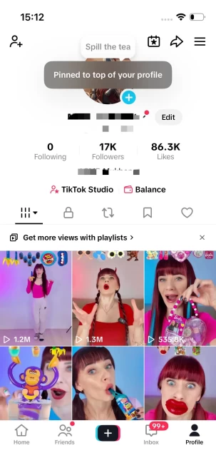 Monetized Account/ 17K Real Followers+80K Real Likes/ Creator Rewards Program Activated/ Live Stream/ Full Access