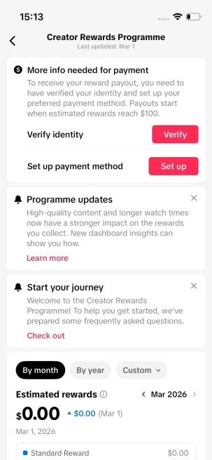 Monetized Account/ 17K Real Followers+80K Real Likes/ Creator Rewards Program Activated/ Live Stream/ Full Access