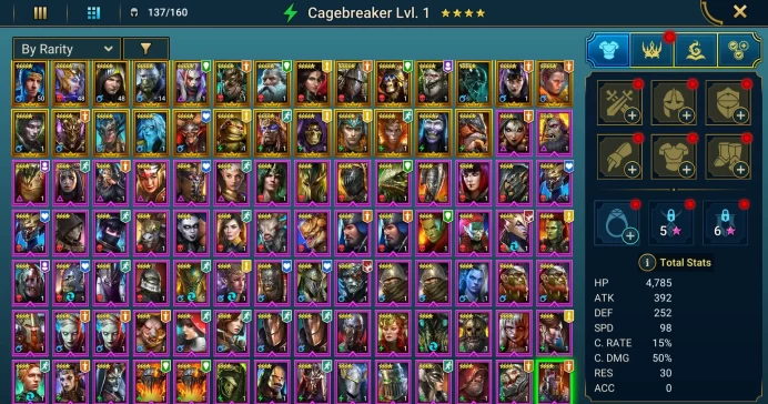 Starter acc with Wixwell : 86k energy / 53 mln coins / Rotos, Gaius, Tyrant Ixlimor, Gamuran, Arix, Ninja + 19 Login Legendaries