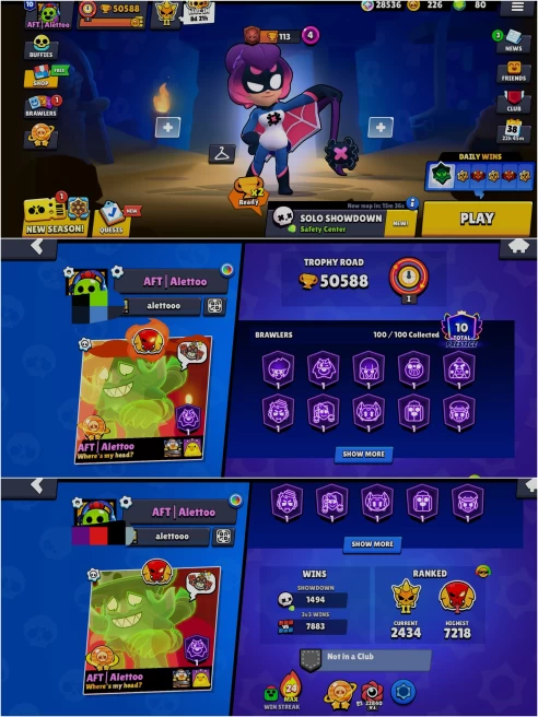 OP BS 50.5k TROPHY, 100/100 UNLOCKED, 53 HYPERCHARGED, 2 MAXED, 350 OP SKINS [17 MYTHIC+10 LEGENDARY+9 HYPERCHARGED],909 PINS,435 ICON,214 SPRAY