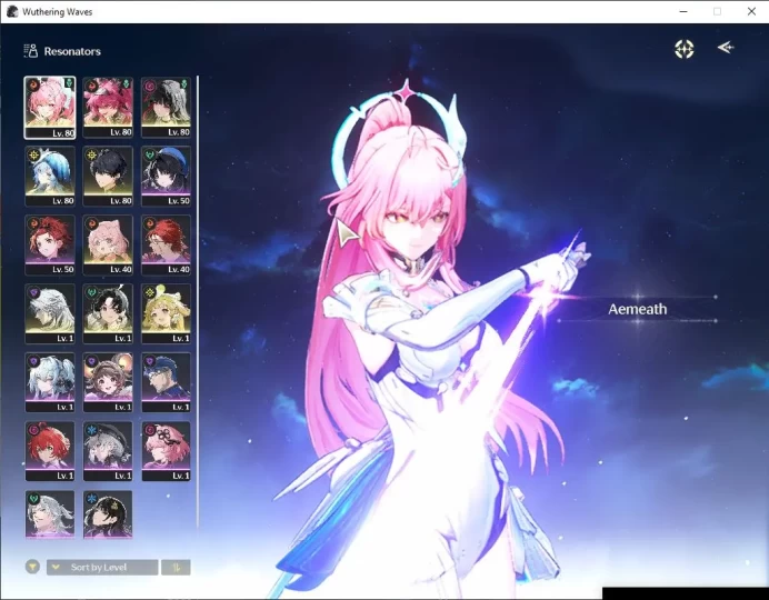 SEA|UL 52| 4 Limited [(Aemeath R1,Lupa,Chisa)+Sign,Shorekeeper]| DB Lv30|1,1K Astrite+6 LT|Male MC|Log Kuro|Check SS (WW2838)