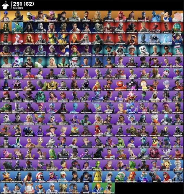 [3in1] / FN (ALL PLATFORMS) | 251 skins (62 paid) | Full access | Warranty | 2 Gifts