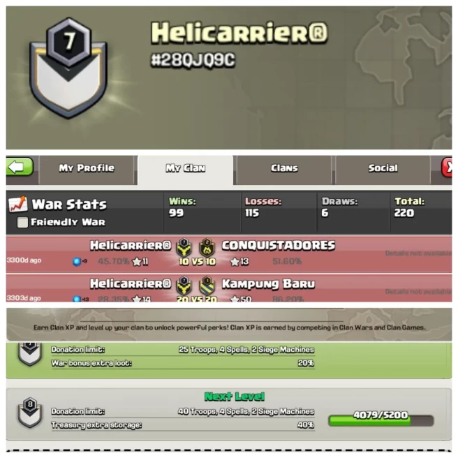 C331◆Name: Helicarrier®◆Lvl 7◆War Win 99◆Almost Lvl 8