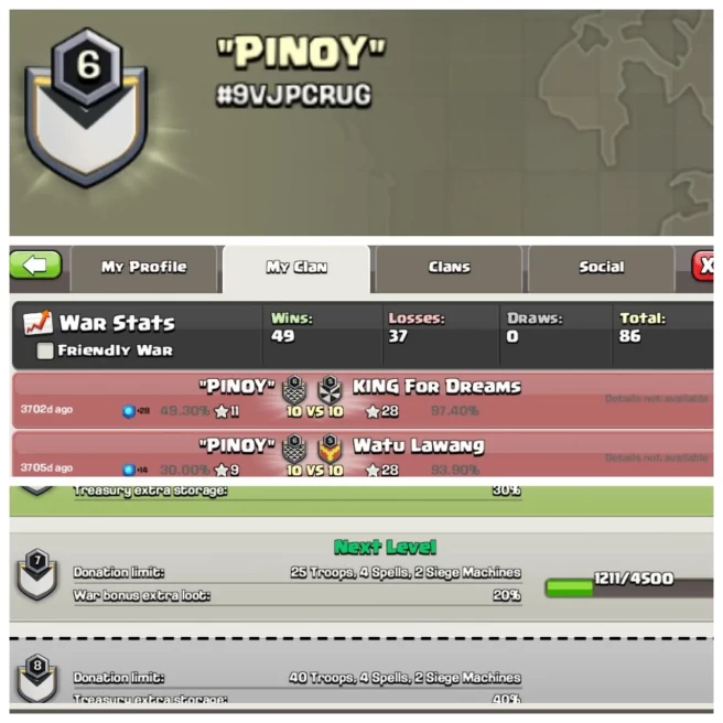 C347◆Name "PINOY"◆Level 6◆49 Win & 37 Loss