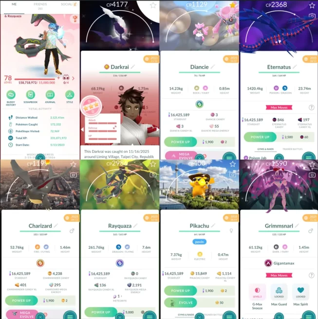 1998 Level 78 Eternatus Shundo x250 Legends+Mythical Hundo x65