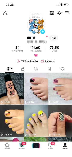 Instanly Delivery/ Monetized 11K Followers+75K Likes Account/ Creator Rewards Program Activated/ Live Stream/ Full Access
