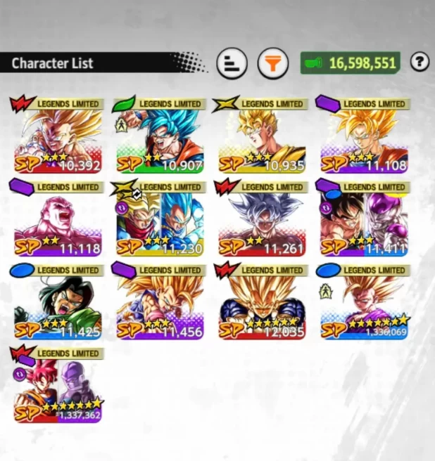 M20-IOS+Android-3 UL Goku Uis Red Star+Nice Team+13 Legends Limited+Good Equipment+Goku and Hit+New SS2 Gohan+SS Gohan+Goku Yelow