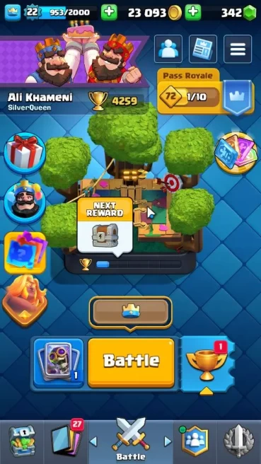 Lv 22|Trophy 4259|KTL 9|Limited Skin|Card 72| 2 EVO 4 Legendary 16 Epic 25 Rare 25 Common|Take Email(CR1560)
