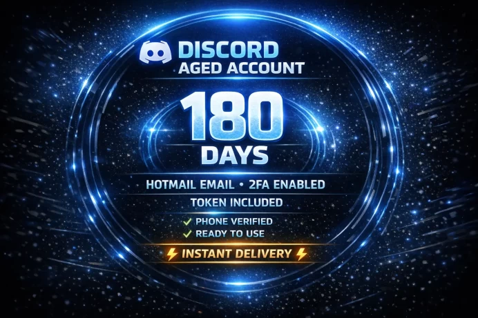Discord 180 day aged accounts | Email & SMS Verified | 2FA Enabled & Token Included |  Free to change any invalid | Instant Delivery | DC-001
