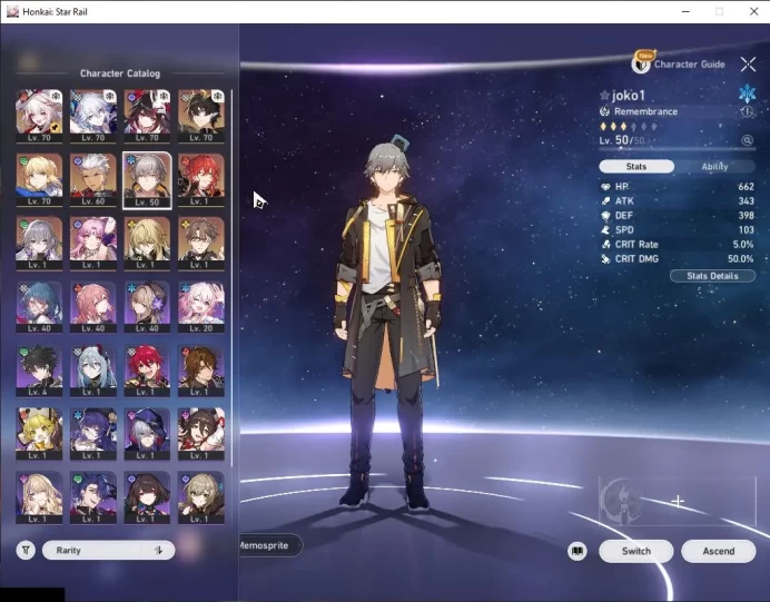 Asia|TL 56|Sparxie Premium Team|7 Limited|Sparxie,Yao Guang,Sparkle,Dante,Saber,Archer,Luocha|Male MC|Check SS|TakeMail(HSR5820)