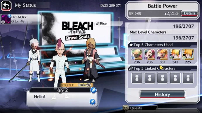 [GLOBAL]6K Orbs+Fresh All Story|TYBW26[BazzB,Jugram],TYBW25 Toshiro,TYBW24 Isshin,Renewd Ichigo,Etc|CE ON|Klab ID(BBS2402)