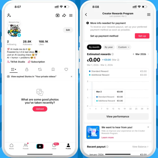[Discounted] France Monetized Creator Rewards Program Account | 28K Authentic Followers & 108K Likes | Verified Screenshots + Instant Delivery