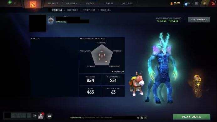 37LVL_Behavior: 9855_Previous Rank: Ancient 4 (4312-4466 MMR)_30 Days Warranty _NO VAC_847 hours 