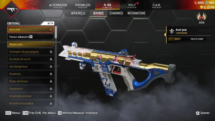 [Code 9451] [EA/PSN/XBOX] Level 124 / R-99 EXOTIC REACTIVE + WINGMAN DEATH RAY / 13 Leg / Very Cheap 