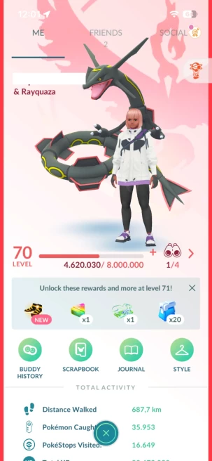 Level 70, 1 Legendary IV100, 111 Shiny, 102 Legendary, 12 IV 100, 6 Shiny Legendary, 29 Shadow Legendary