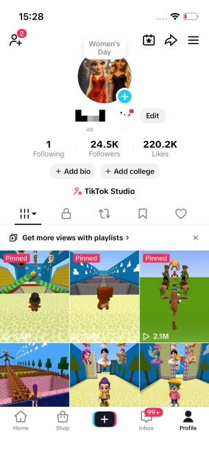 Instanly Delivery/ Monetized 24K Real Followers+220K Real Likes Account/ Creator Rewards Program Activated/ Live Stream/ Full Access
