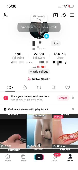 Instanly Delivery/ Monetized 26K Followers+150K Likes Account/ Creator Rewards Program Activated/ Live Stream/ Full Access