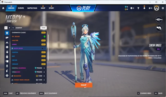 SNOW ANGEL/BRICK/3 Golden Weapons Amount/ Overwatch 2 / Full Mail Access / see the picture / Please Read Description / vmxpj