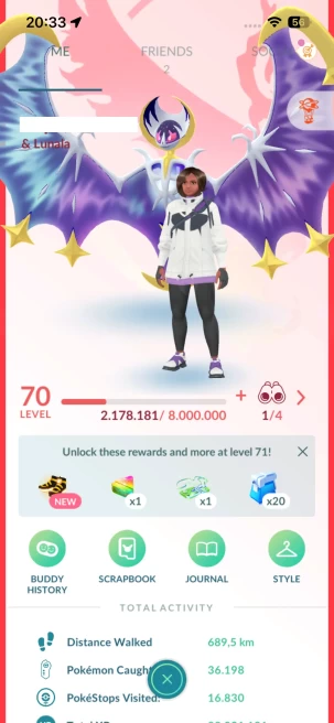 Level 70, 2 Legendary Background IV100, 129 Shiny, 110 Legendary, 15 IV 100, 5 Shiny Legendary, 30 Shadow Legendary