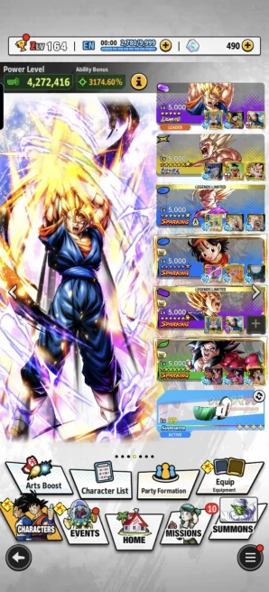D965-IOS+Android-LR Super Vegito+6 UL(SS4 Goku+SS4 Vegeta+SS4 Gogeta+SS Goku)+43 Legends Limited+Good Equipment+Good Team+SS2 Gohan+Piccolo