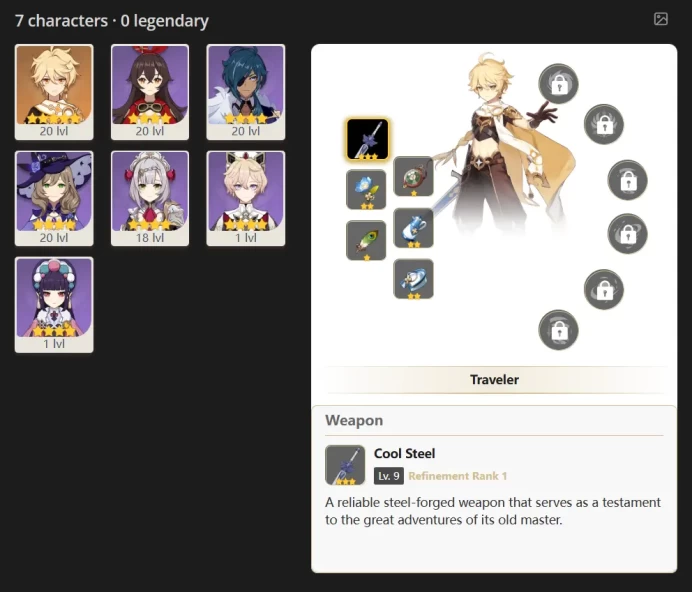 start account 0 legends