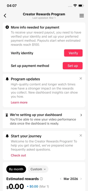 France Monetized Account/ 10K Real Followers+149K Real Likes/ Creator Rewards Program Activated/ Full Access