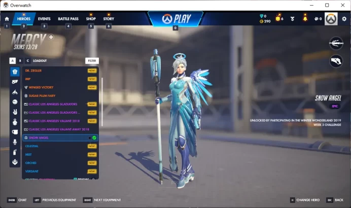 2018 PACIFIC ALL STARS / Snow Angel / OVERWATCH LEAGUE WHITE / Full Mail Access / see the picture / Please Read Description / btseo