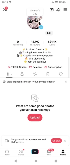 [Discounted] Monetized Creator Rewards Program Account | 16K Authentic Followers & 621K Likes | Verified Screenshots + Instant Delivery